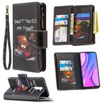 For Xiaomi Redmi 9 Colored Drawing Pattern Zipper Horizontal Flip Leather Case with Holder & Card Slots & Wallet(Bear)