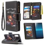 For Sony Xperia L4 Colored Drawing Pattern Zipper Horizontal Flip Leather Case with Holder & Card Slots & Wallet(Bear)