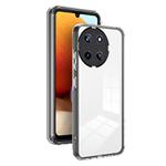 For Realme 11 3 in 1 Clear TPU Color PC Frame Phone Case(Black)