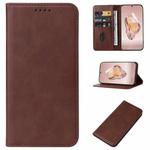For OnePlus Ace 3 / 12R Magnetic Closure Leather Phone Case(Brown)
