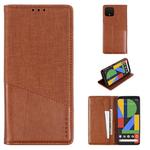 For Google Pixel 4 MUXMA MX109 Horizontal Flip Leather Case with Holder & Card Slot & Wallet(Brown)