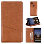 For Google Pixel 3a MUXMA MX109 Horizontal Flip Leather Case with Holder & Card Slot & Wallet(Brown)