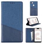 For Google Pixel 3 XL MUXMA MX109 Horizontal Flip Leather Case with Holder & Card Slot & Wallet(Blue)