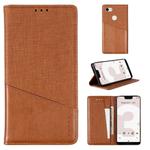 For Google Pixel 3 XL MUXMA MX109 Horizontal Flip Leather Case with Holder & Card Slot & Wallet(Brown)