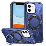 For iPhone 11 MagSafe Magnetic Shockproof Phone Case with Ring Holder(Navy Blue)