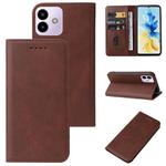 For CUBOT Note 40 Magnetic Closure Leather Phone Case(Brown)