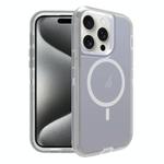 For iPhone 15 Pro Max Shockproof MagSafe Magnetic Phone Case(Transparent Grey)