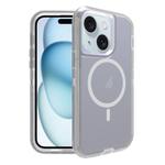 For iPhone 15 Shockproof MagSafe Magnetic Phone Case(Transparent Grey)