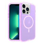 For iPhone 13 Pro Max Shockproof MagSafe Magnetic Phone Case(Transparent Purple)