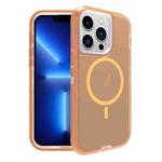 For iPhone 13 Pro Shockproof MagSafe Magnetic Phone Case(Transparent Gold)