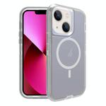 For iPhone 13 Shockproof MagSafe Magnetic Phone Case(Transparent Grey)