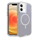 For iPhone 12 Shockproof MagSafe Magnetic Phone Case(Transparent Grey)
