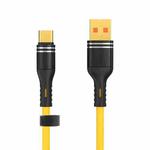 USB to USB-C / Type-C Liquid Silicone Charging Data Cable, Length: 1.2m(Yellow)