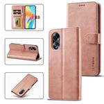 For OPPO A18 4G / A38 4G LC.IMEEKE Calf Texture Horizontal Flip Leather Case(Rose Gold)