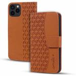 For iPhone 16 Pro Business Diamond Buckle Leather Phone Case with Lanyard(Brown)