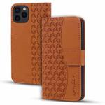 For iPhone 16 Pro Max Business Diamond Buckle Leather Phone Case with Lanyard(Brown)