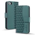For iPhone 16e Business Diamond Buckle Leather Phone Case with Lanyard(Green)
