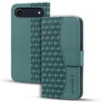 For iPhone 17 Air Business Diamond Buckle Leather Phone Case with Lanyard(Green)