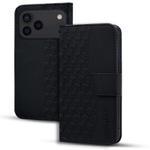 For iPhone 17 Pro Max Business Diamond Buckle Leather Phone Case with Lanyard(Black)