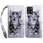 For Motorola Moto G Stylus 5G 2023 3D Painted Leather Phone Case(Smile Cat)