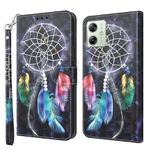 For Motorola Moto G54 3D Painted Leather Phone Case(Colorful Dreamcatcher)