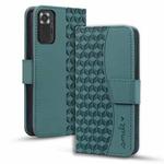 For Xiaomi Redmi Note 10  Pro Business Diamond Buckle Leather Phone Case with Lanyard(Green)