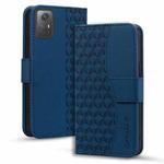 For Xiaomi Redmi Note 12S Business Diamond Buckle Leather Phone Case with Lanyard(Royal Blue)