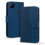 For Google Pixel 4a 4G Business Diamond Buckle Leather Phone Case with Lanyard(Royal Blue)