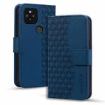 For Google Pixel 5 Business Diamond Buckle Leather Phone Case with Lanyard(Royal Blue)