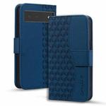 For Google Pixel 6a Business Diamond Buckle Leather Phone Case with Lanyard(Royal Blue)