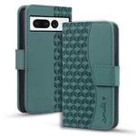 For Google Pixel 7 Pro 5G Business Diamond Buckle Leather Phone Case with Lanyard(Green)