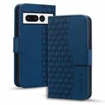 For Google Pixel 7 Pro 5G Business Diamond Buckle Leather Phone Case with Lanyard(Royal Blue)