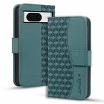 For Google Pixel 8 Business Diamond Buckle Leather Phone Case with Lanyard(Green)