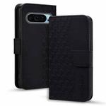 For Google Pixel 9 Pro Business Diamond Buckle Leather Phone Case with Lanyard(Black)