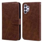 For Samsung Galaxy A32 4G Skin Feeling Oil Leather Texture PU + TPU Phone Case(Brown)