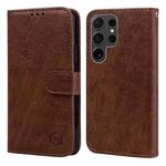 For Samsung Galaxy S24 Ultra 5G Skin Feeling Oil Leather Texture PU + TPU Phone Case(Brown)