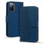 For Samsung Galaxy S20 Diamond Buckle Leather Phone Case with Lanyard(Royal Blue)
