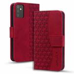 For Samsung Galaxy A54 5G Diamond Buckle Leather Phone Case with Lanyard(Wine Red)