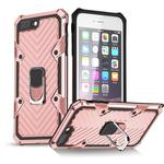 For iPhone 8 Plus / 7 Plus Cool Armor PC+TPU Shockproof Case with 360 Degree Rotation Ring Holder(Rose Gold)