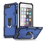 For iPhone 8 Plus / 7 Plus Cool Armor PC+TPU Shockproof Case with 360 Degree Rotation Ring Holder(Blue)