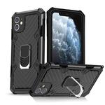 For iPhone 11 Cool Armor PC+TPU Shockproof Case with 360 Degree Rotation Ring Holder(Black)