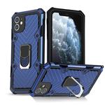 For iPhone 11 Cool Armor PC+TPU Shockproof Case with 360 Degree Rotation Ring Holder(Blue)
