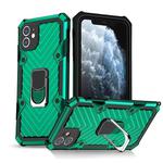 For iPhone 11 Cool Armor PC+TPU Shockproof Case with 360 Degree Rotation Ring Holder(Dark Green)