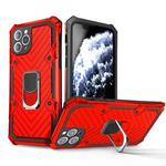 For iPhone 11 Pro Max Cool Armor PC+TPU Shockproof Case with 360 Degree Rotation Ring Holder(Red)