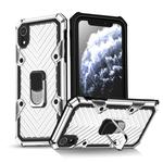 For iPhone XR Cool Armor PC+TPU Shockproof Case with 360 Degree Rotation Ring Holder(Silver)