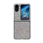 For OPPO Find N2 Flip Glitter Frosted Shockproof Phone Case(Black)
