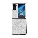 For OPPO Find N2 Flip Glitter Frosted Shockproof Phone Case(Silver)