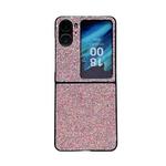For OPPO Find N2 Flip Glitter Frosted Shockproof Phone Case(Rose Red)
