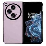 For OPPO Find N3 / OnePlus Open Morandi Solid Color Leather Texture Phone Case(Pink)