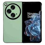 For OPPO Find N3 / OnePlus Open Morandi Solid Color Leather Texture Phone Case(Green)